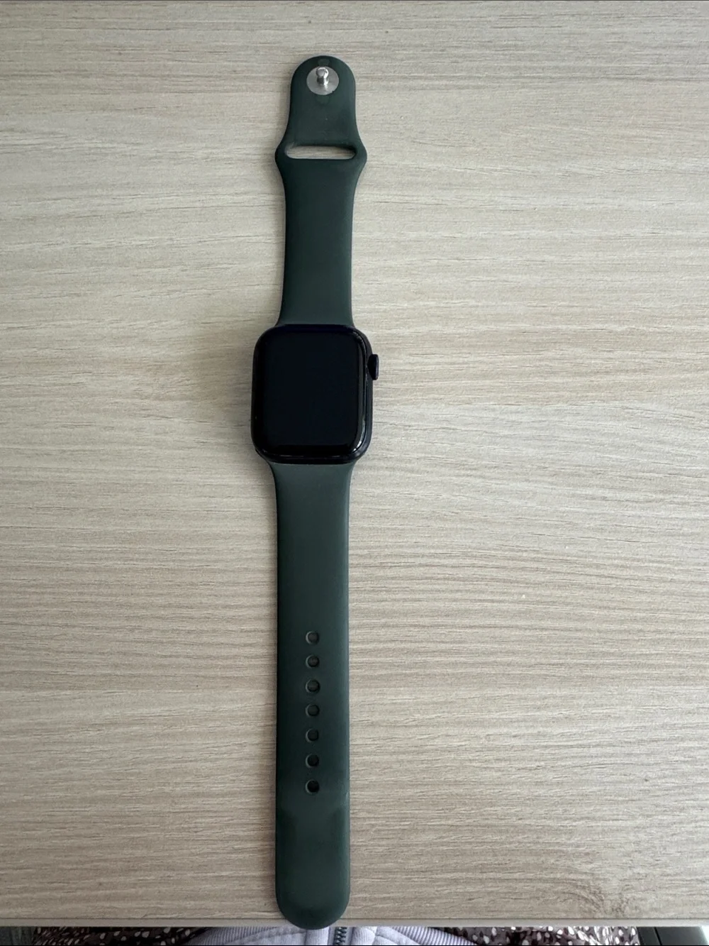 Apple Watch Series 7 GPS with Green Silicone Smartwatch Band